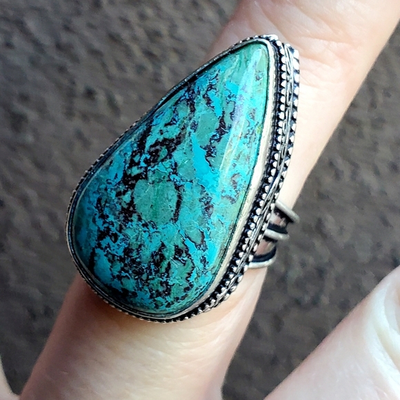 New Azurite 925 Silver Ring. - Picture 3 of 16